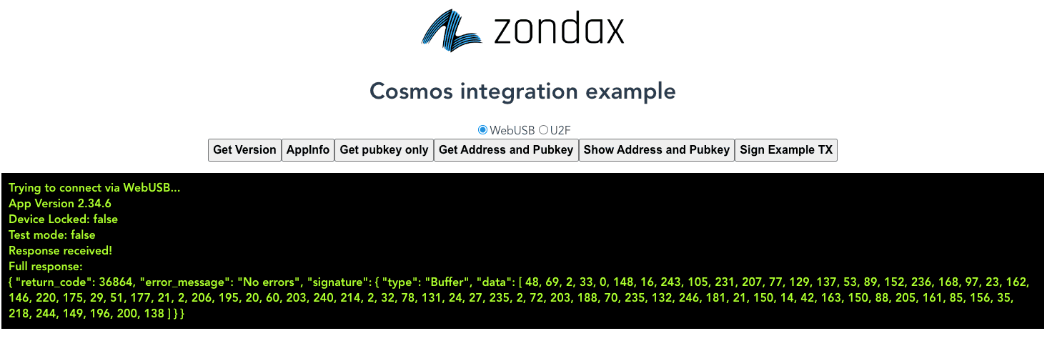 Cosmos integration example