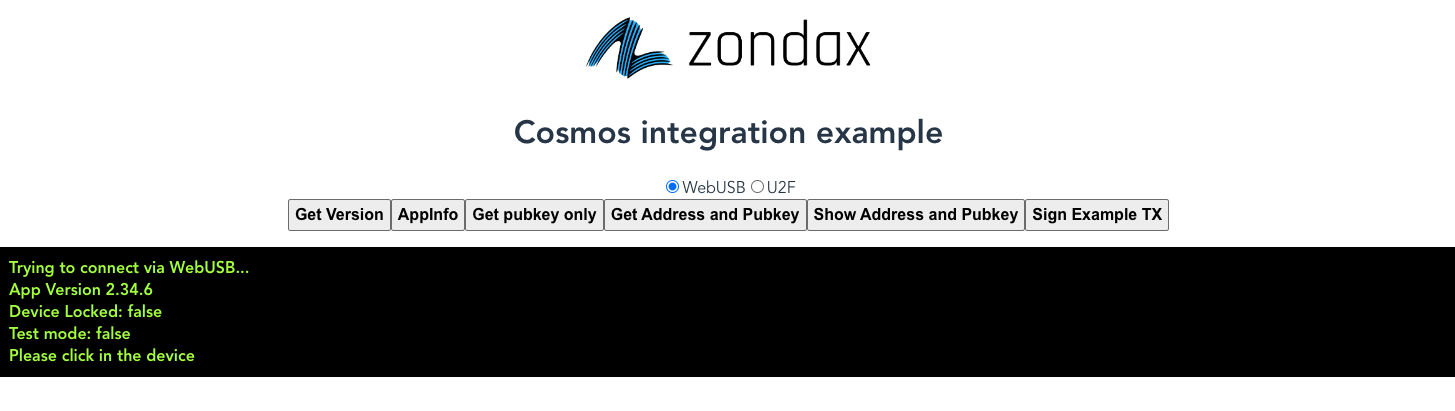 Cosmos integration example