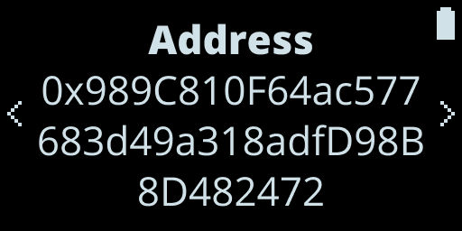 Nano Address Screen