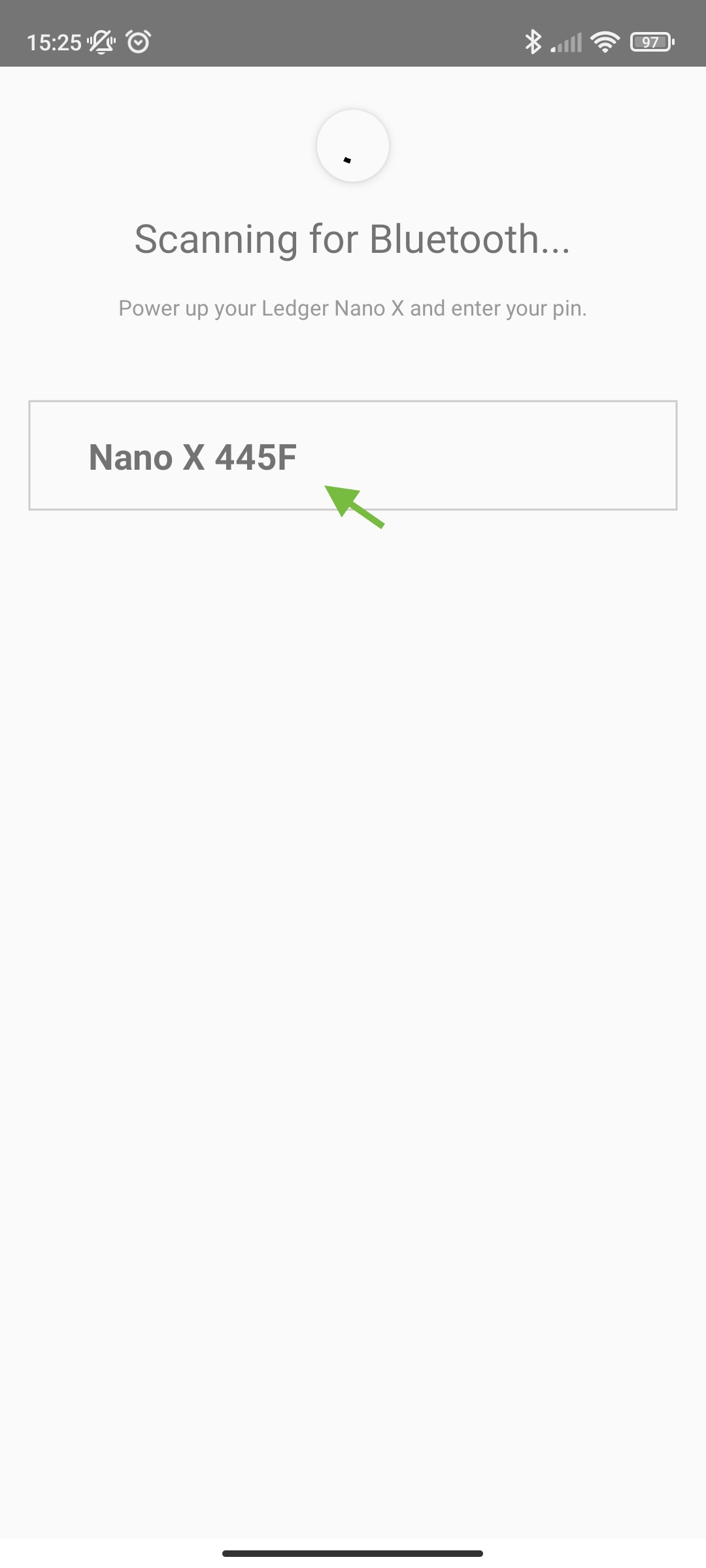 Pairing the Ledger Nano X
