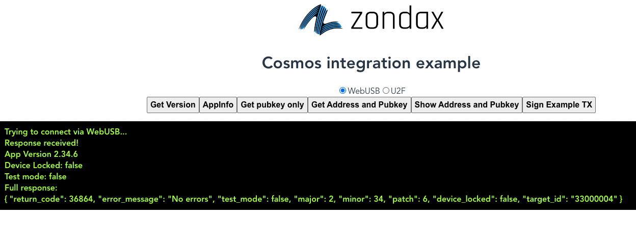 Cosmos integration example