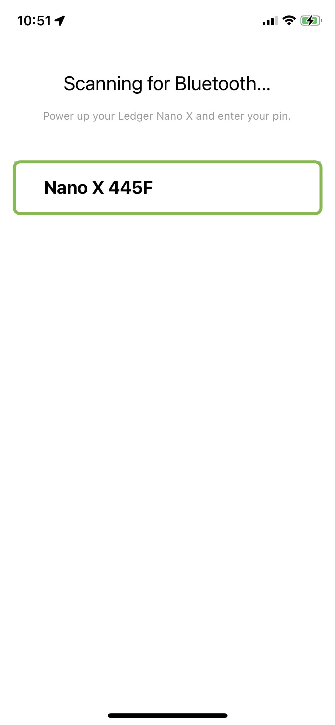 Pairing the Ledger Nano